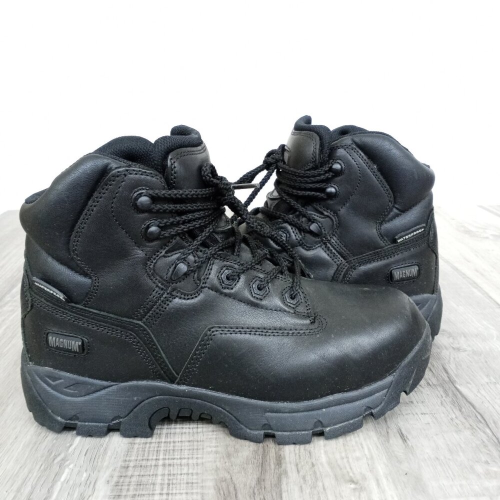 Magnum Waterproof Black Leather Chukka Boots